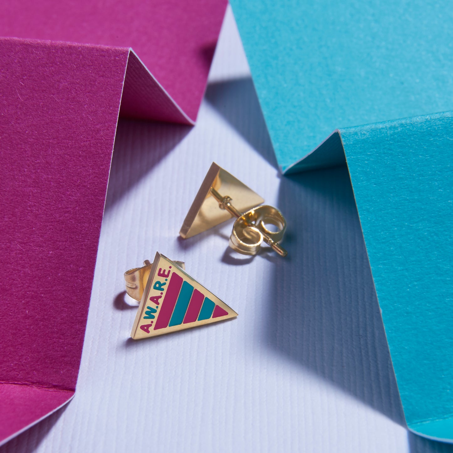 Pink & Teal Awareness Earrings