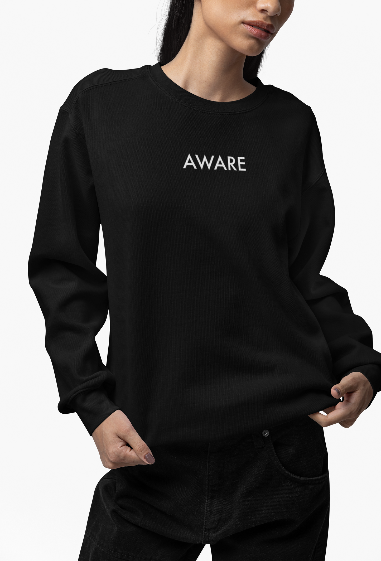 White Aware Sweater