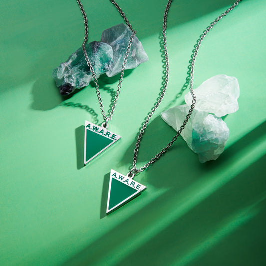 Green Aware Triangle Necklace