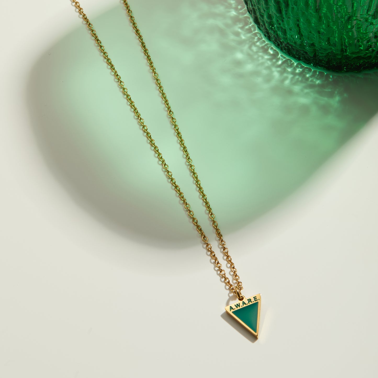 Green Awareness Dainty Necklace