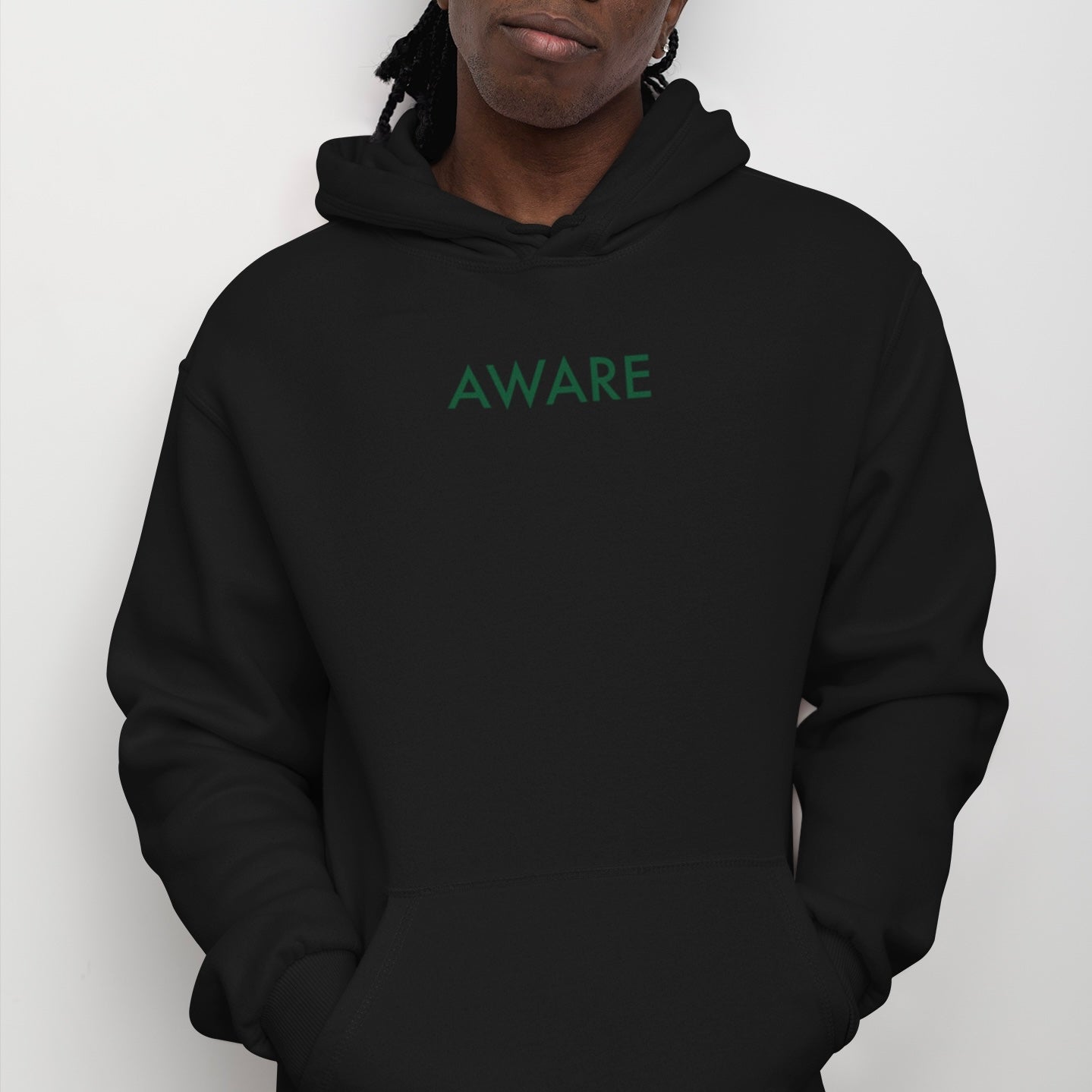 Green Logo Aware Hoodie