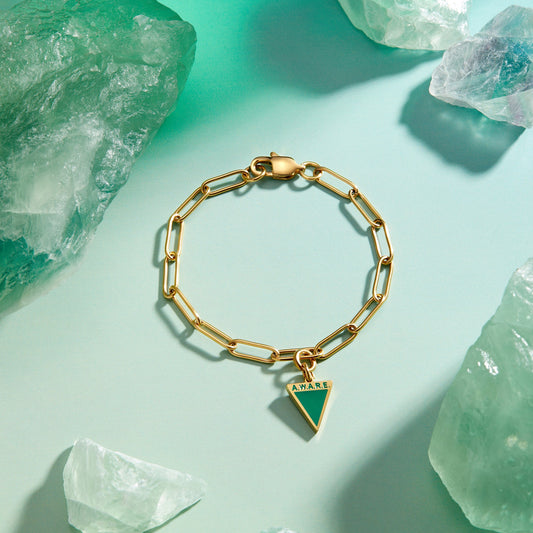 Green Aware Triangle Bracelet