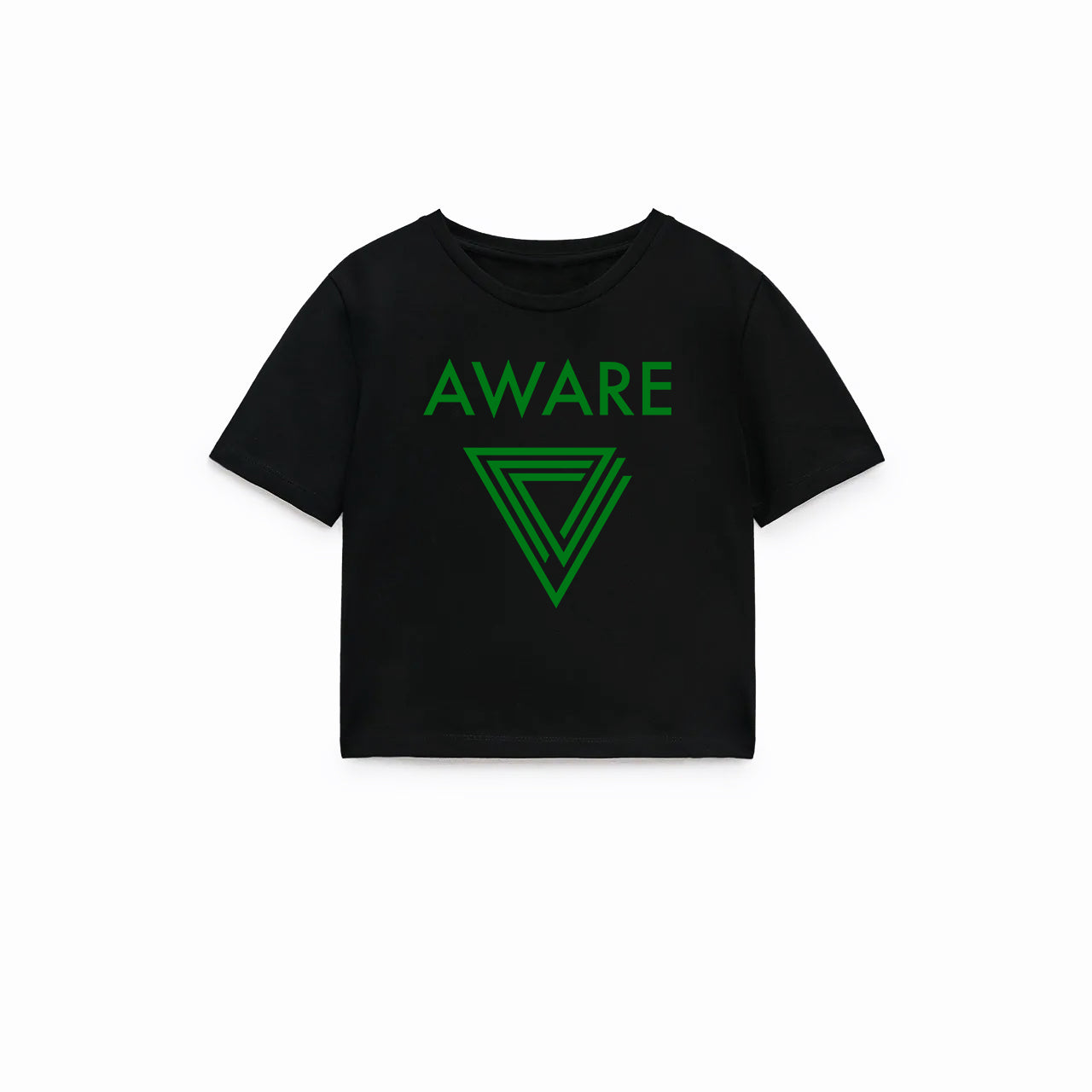 Green AWARE Infinite Triangle Crop Top T-Shirt