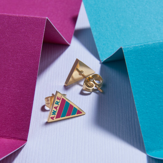 Pink & Teal Awareness Earrings