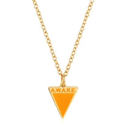 Mini Orange Aware Necklace