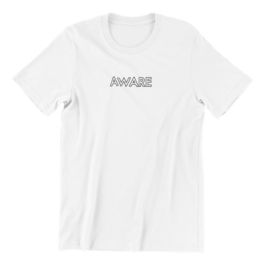 White Aware Outline Tee