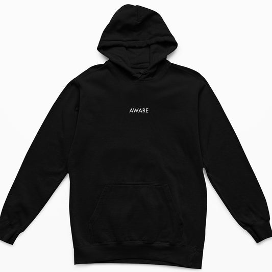 White Aware Hoodie