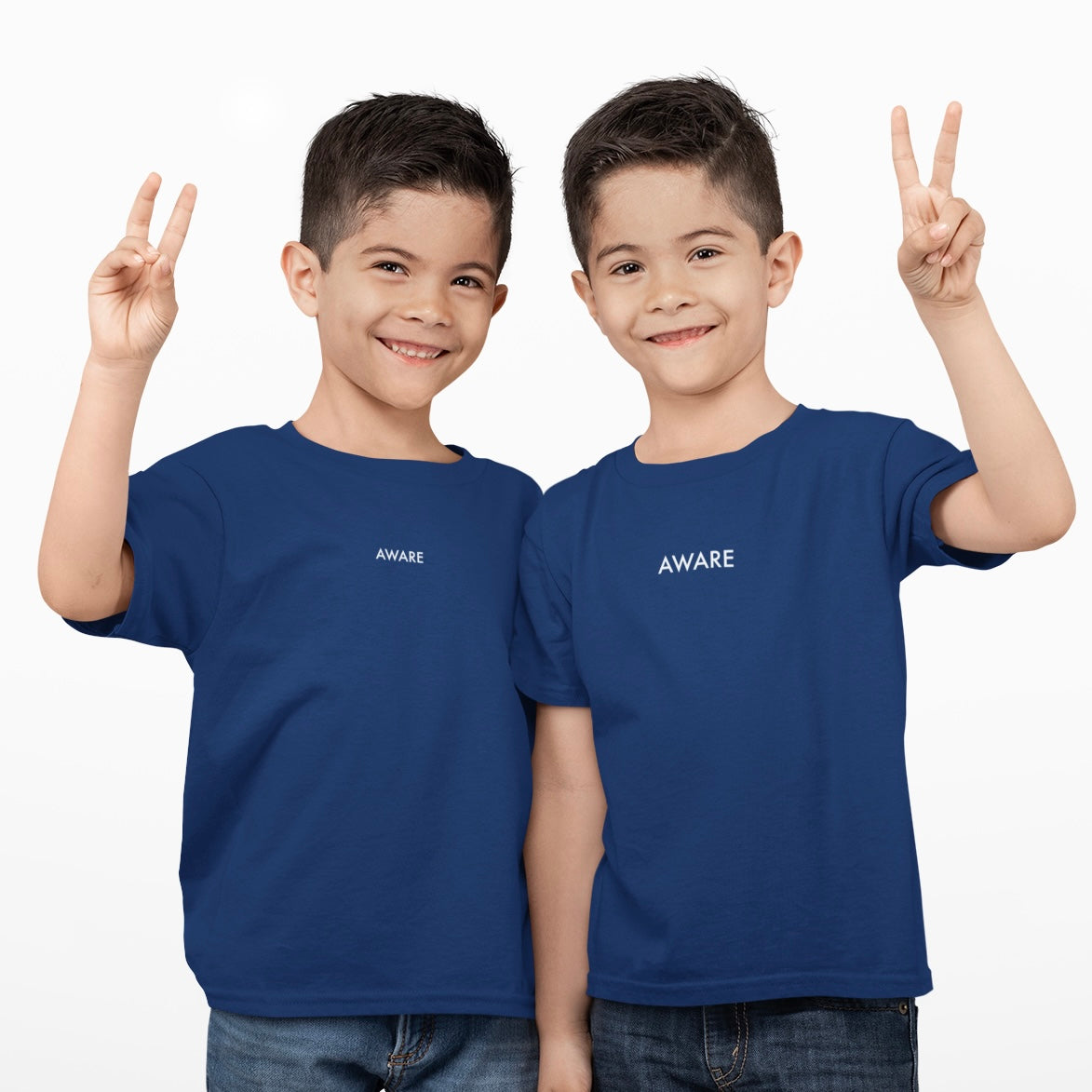 Blue AWARE Kid's T-Shirt