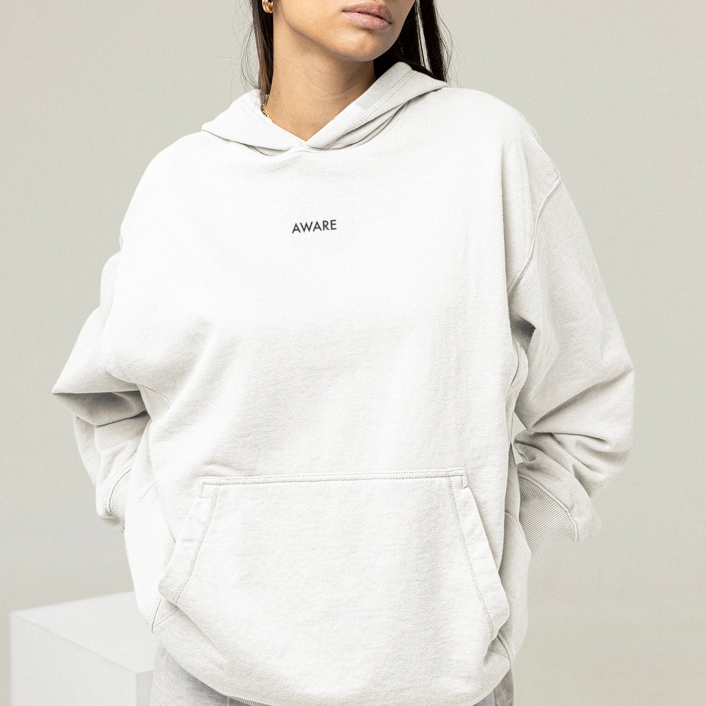 White AWARE Women's Hoodie