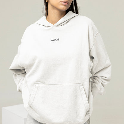 White AWARE Women's Hoodie