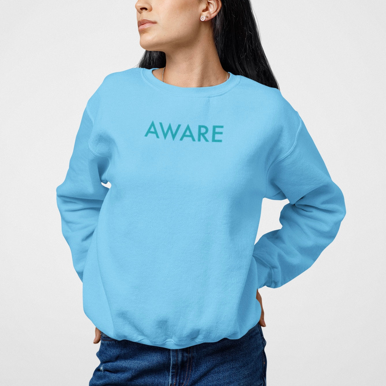 Teal Aware Sweater