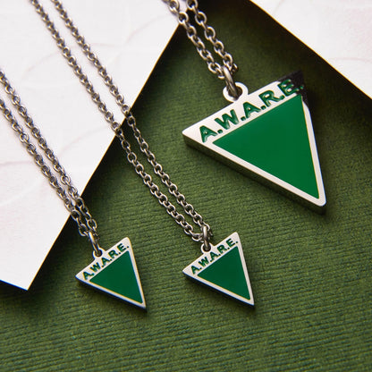 Green Awareness Dainty Necklace