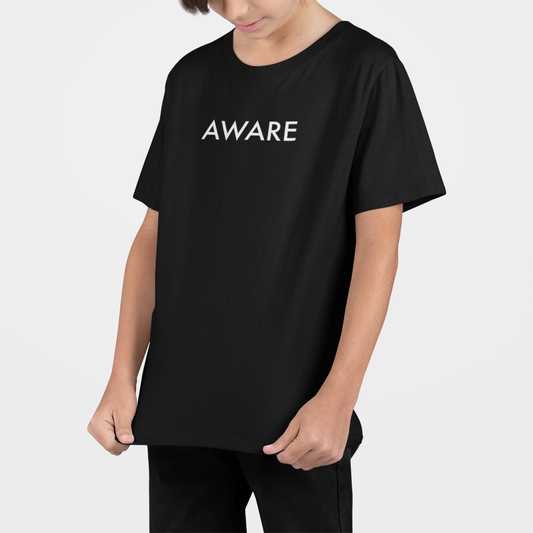 White Aware Kid's Tee