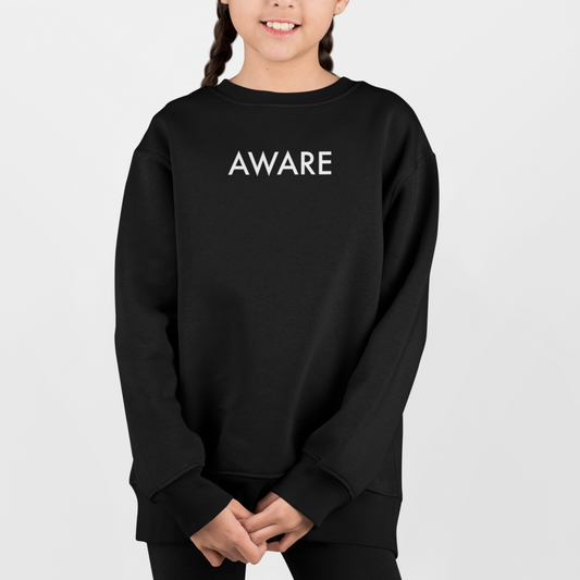 White Aware Kid's Sweater