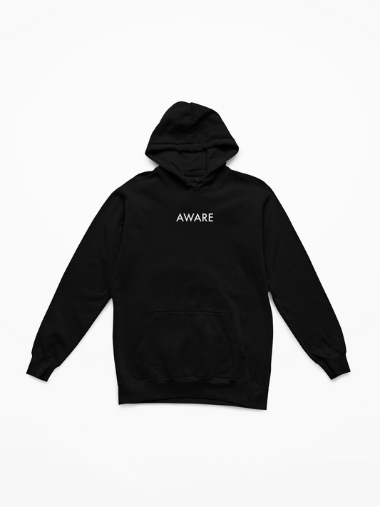 White Aware Hoodie