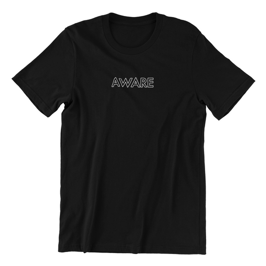 White Aware Outline Tee