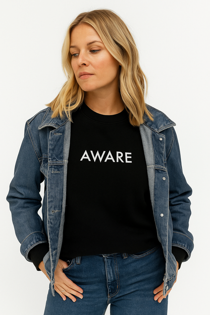 White Aware Sweater