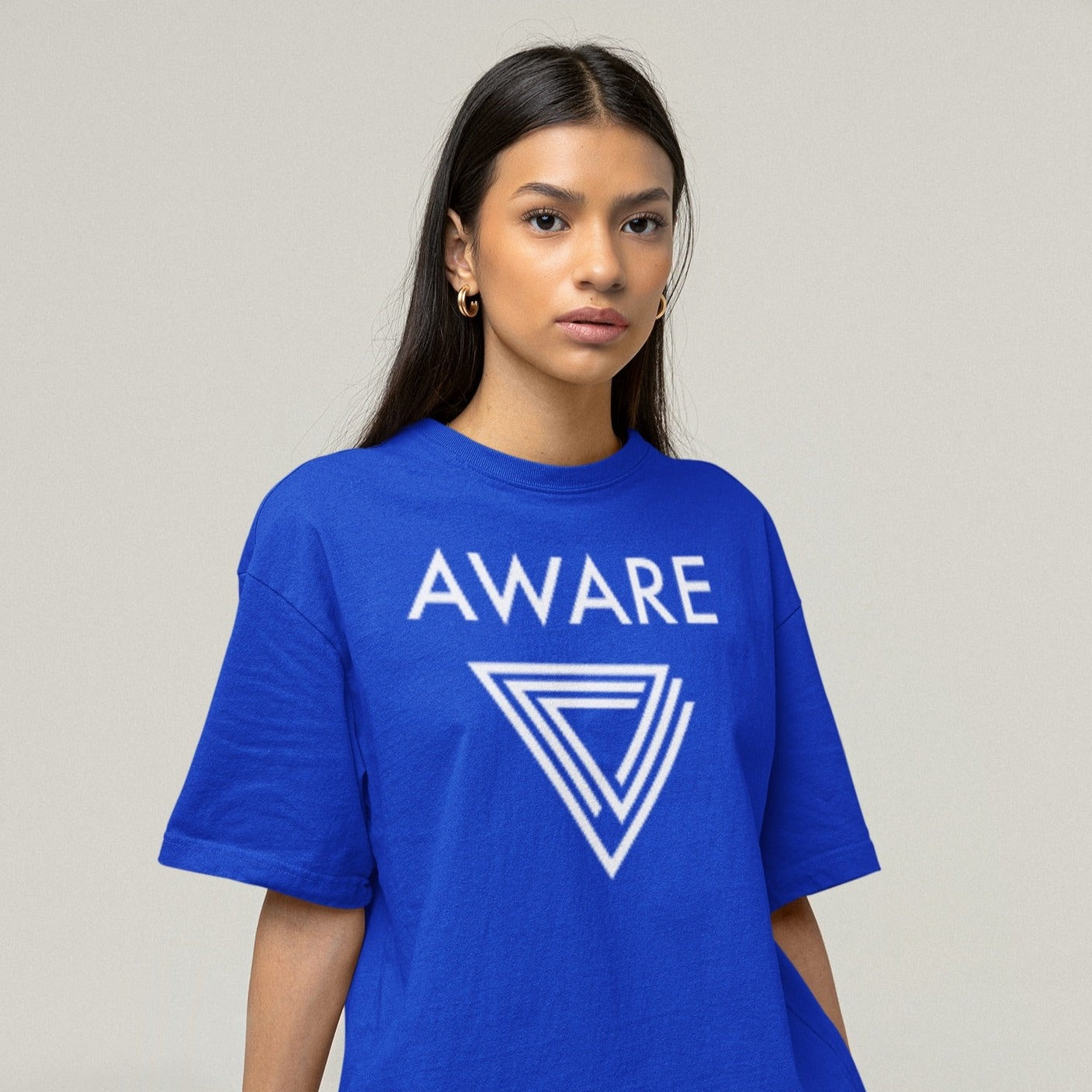 Blue AWARE Infinite Triangle T-Shirt