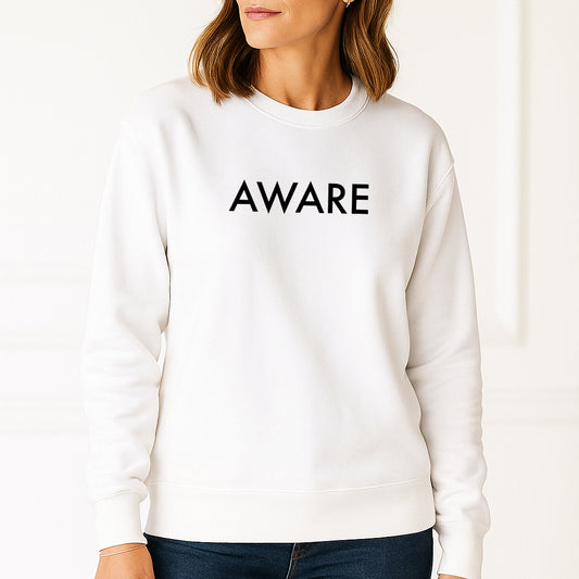 White Aware Sweater