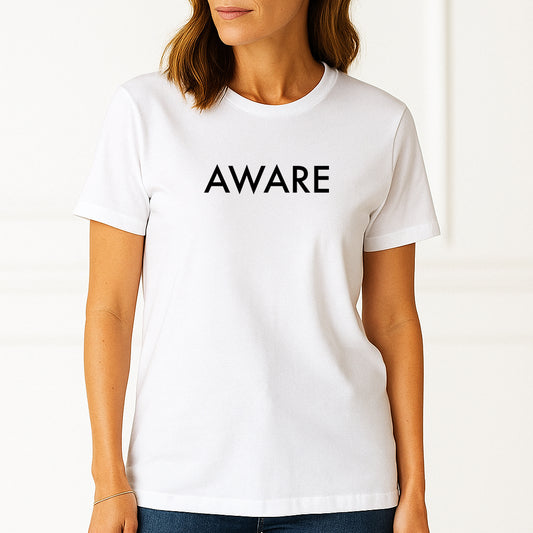 White Aware T-Shirt