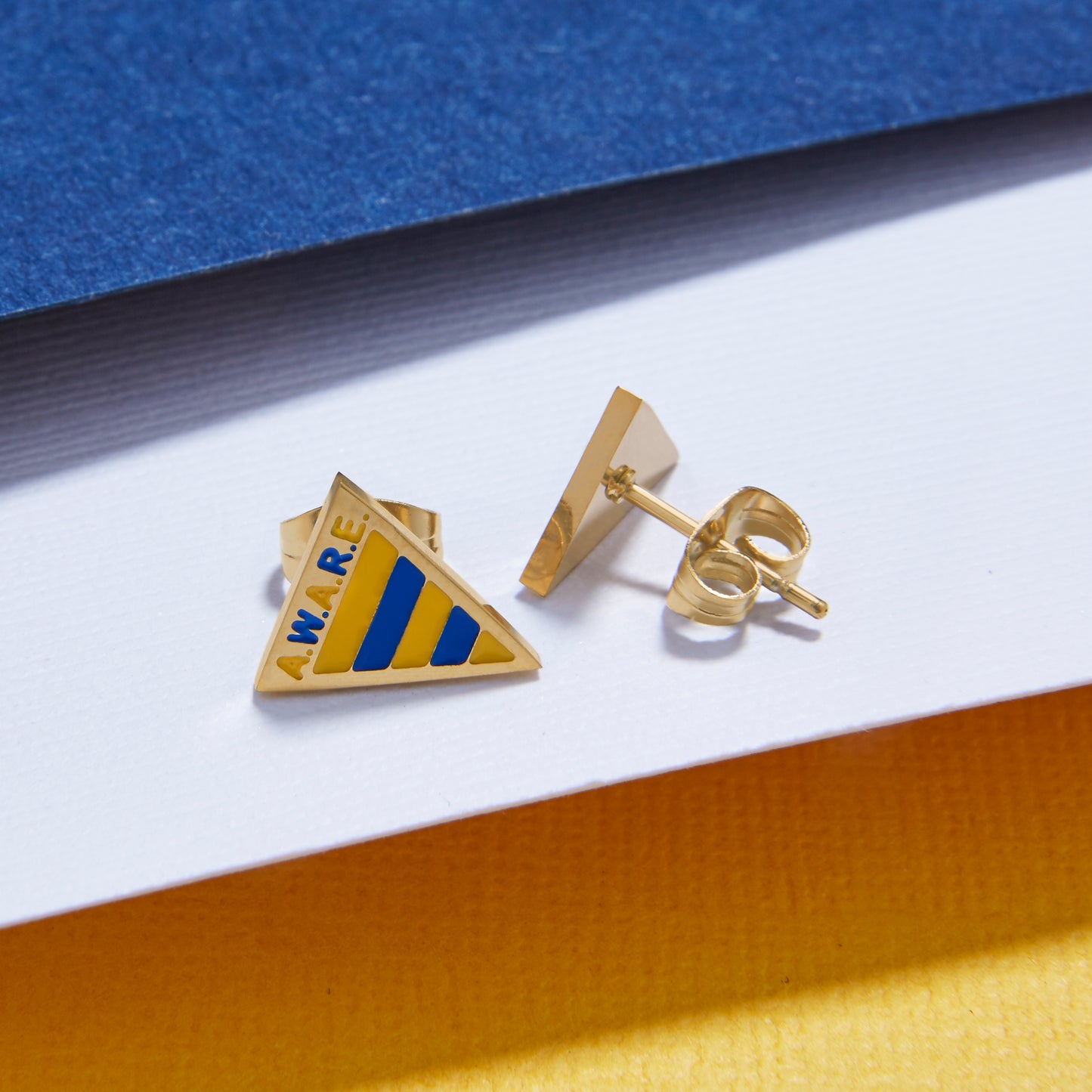 Yellow and Blue AWARE Earrings