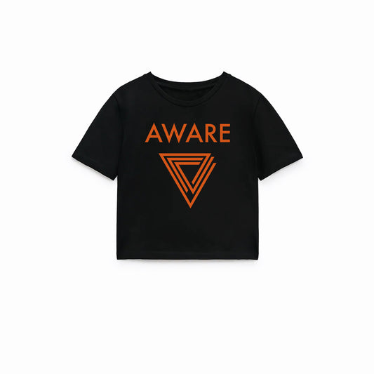 Orange AWARE Infinite Triangle Crop Top T-Shirt