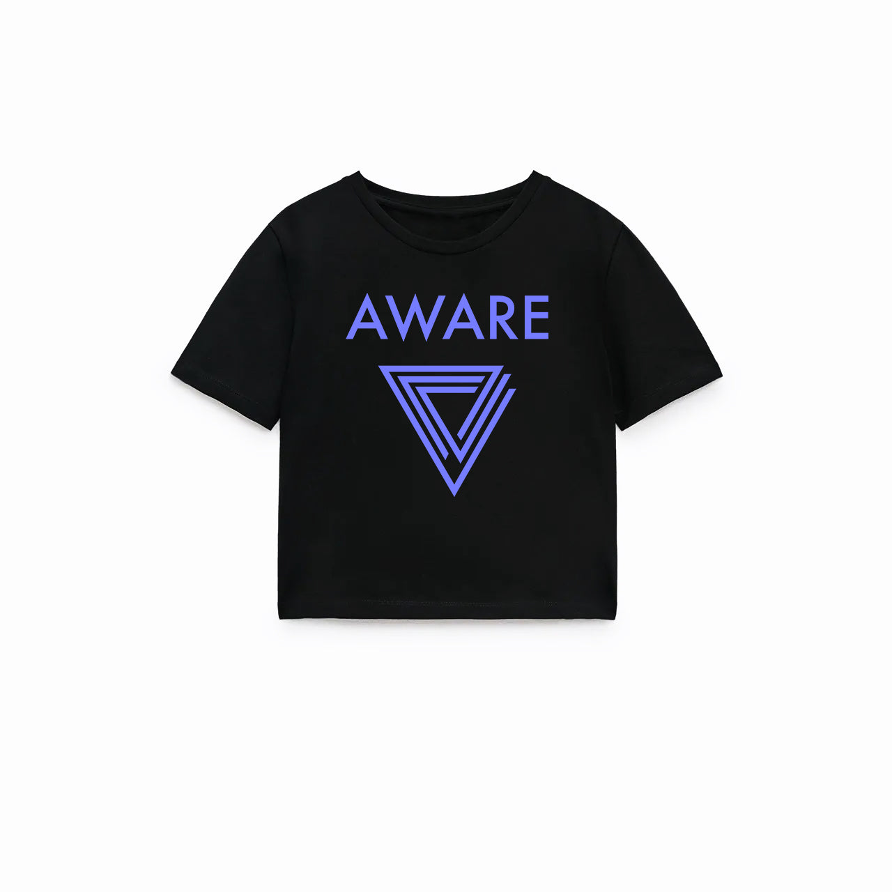 Periwinkle AWARE Infinite Triangle Crop Top T-Shirt