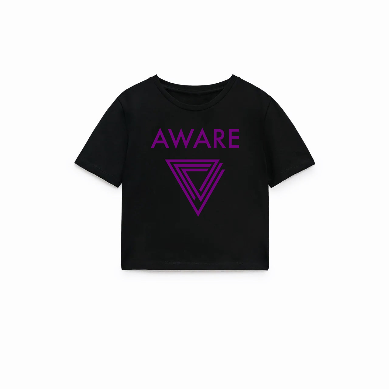 Purple AWARE Infinite Triangle Crop Top T-Shirt