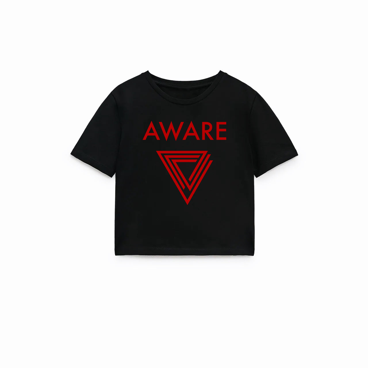 Red AWARE Infinite Triangle Crop Top T-Shirts