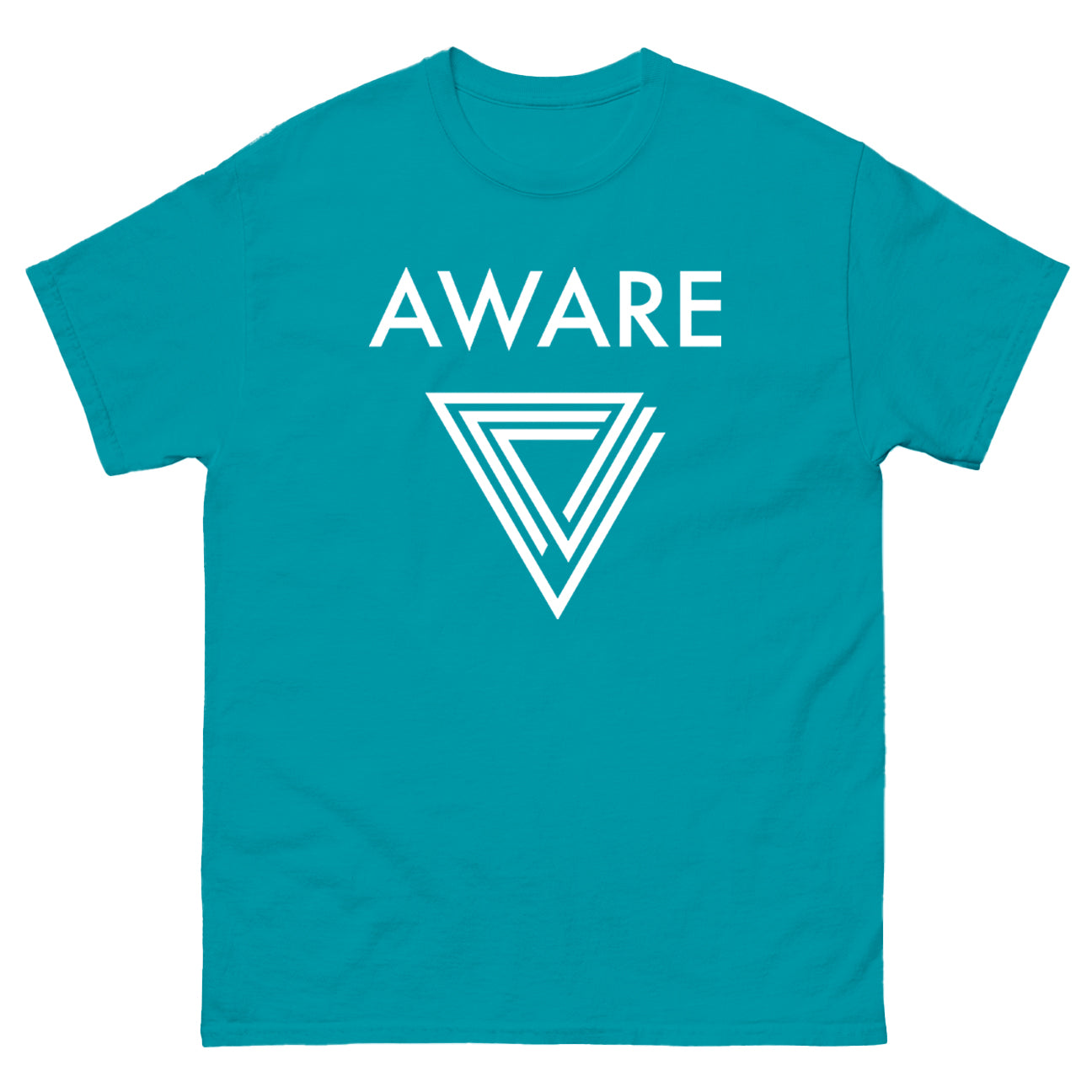 Teal AWARE Infinite Triangle T-Shirt