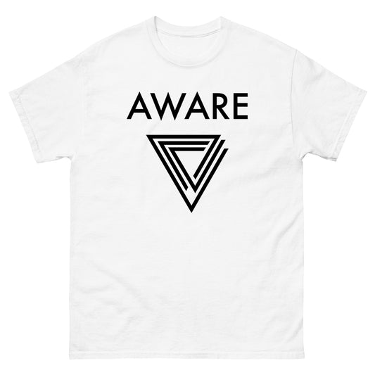 White AWARE Infinite Triangle T-Shirt