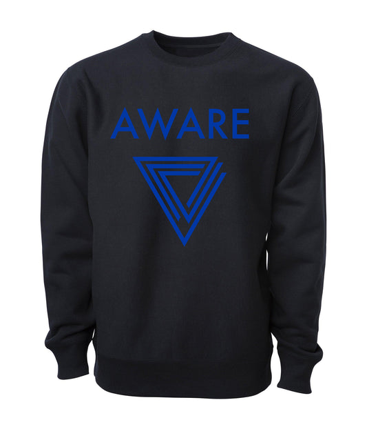 Blue AWARE Infinite Triangle Sweater